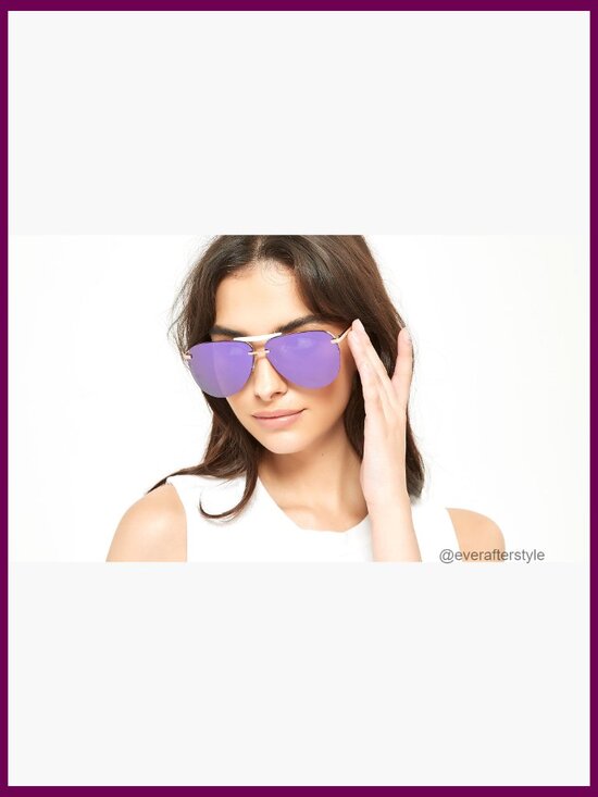 Oversized Aviator Sunglasses UV400 Protection Metal Frame main image 5